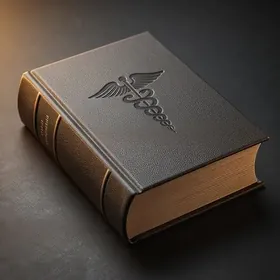 A closed medical textbook