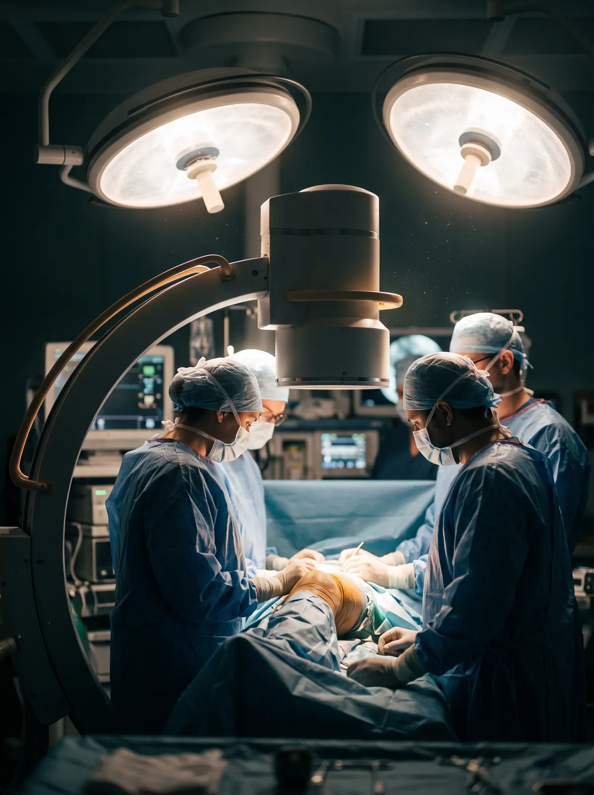 An operating theatre set up for orthopaedic surgery
