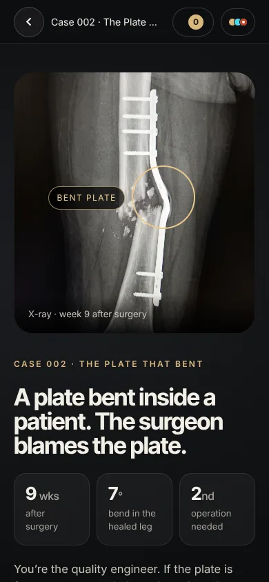 The same course on a phone: a case briefing